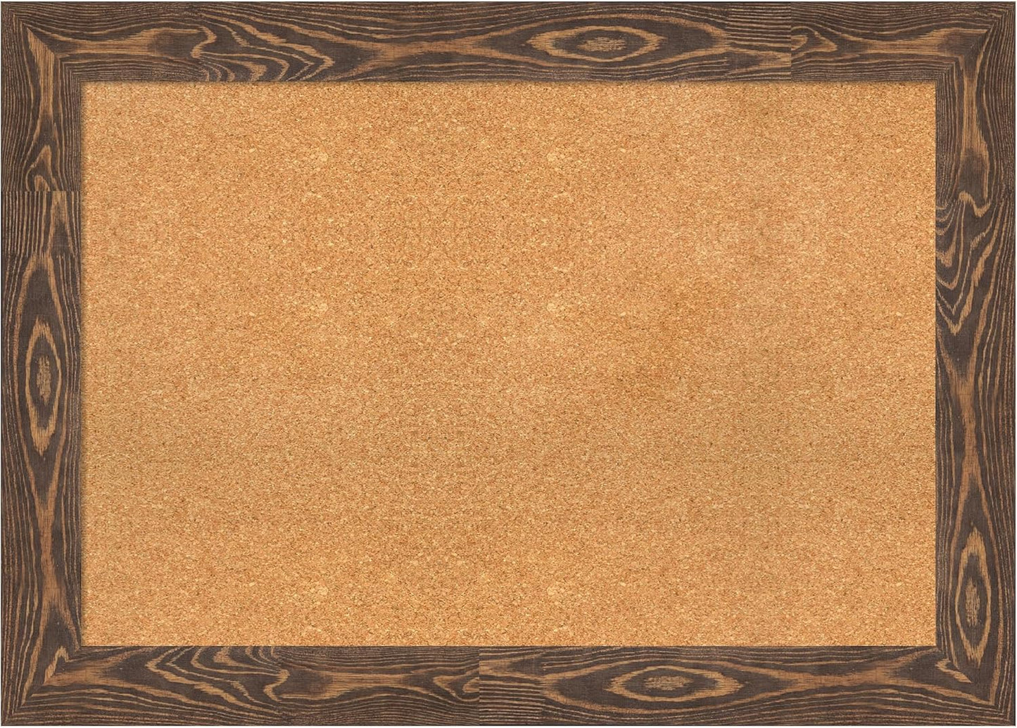 Amanti Art Natural Cork Board for Wall, 30x42 Vision Board with Brown Wood Frame, Large Corkboard Office Decor for Home Organization, Rustic Farmhouse Corkboard Pinboard to display items for home