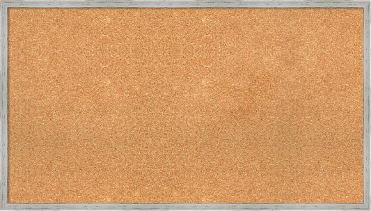 Amanti Art Natural Cork Board for Wall, 21x37 Vision Board with White Frame, Large Corkboard Office Decor for Home Organization, Cottage Corkboard Pinboard to Display Items for Home Organization in