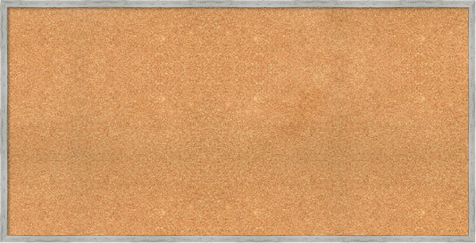 Amanti Art Natural Cork Board for Wall, 25x49 Vision Board with White Frame, Oversize Corkboard Office Decor for Home Organization, Cottage Corkboard Pinboard to Display Items for Home Organization