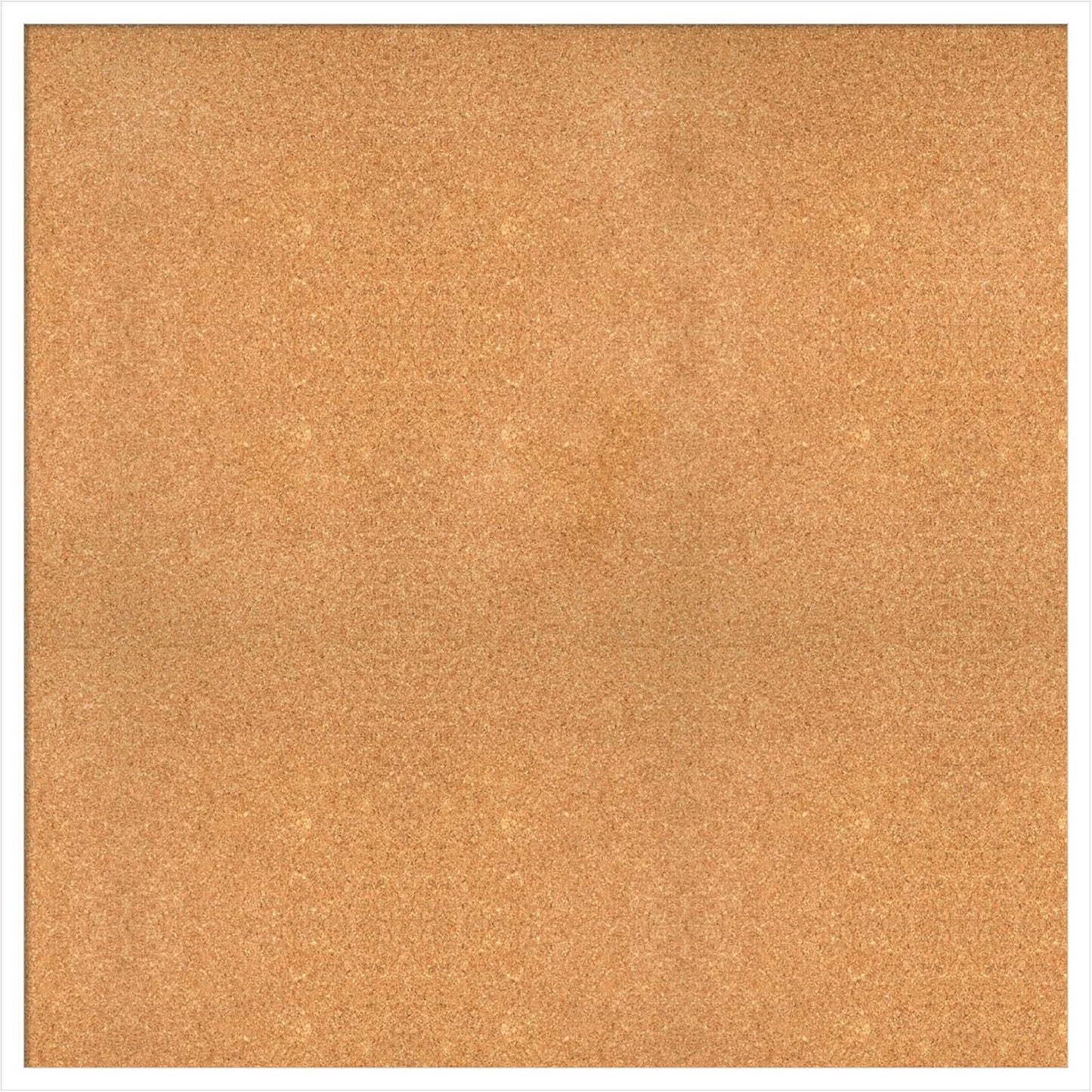 Amanti Art Natural Cork Board for Wall, 37x37 Vision Board with White Frame, Oversize Corkboard Office Decor for Home Organization, Modern Corkboard Pinboard to Display Items for Home Organization in