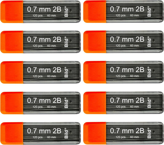 Bild Premium 1200 leads of 0.7 mm 2B Mechanical Pencil Lead Refills (2B Mega, 0.7 mm)