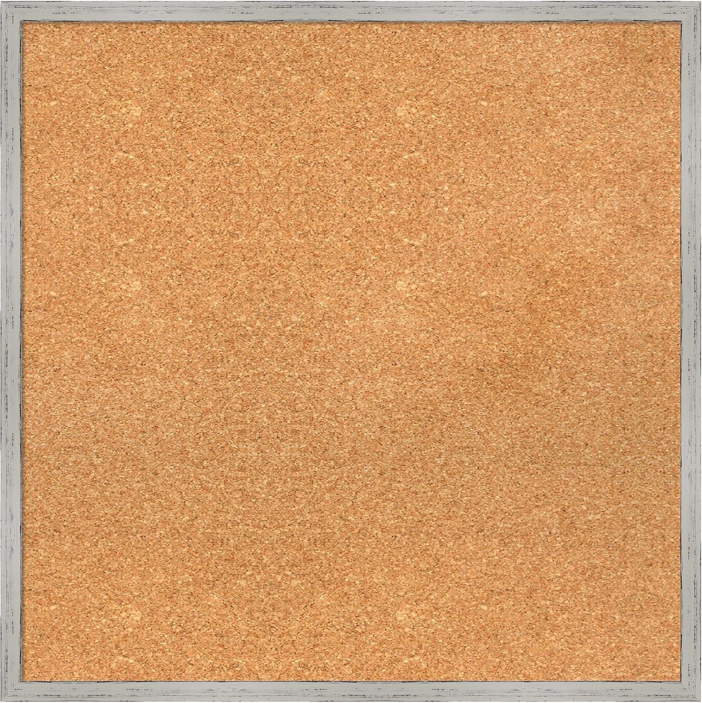 Amanti Art Natural Cork Board for Wall, 25x25 Vision Board with White Frame, Medium Corkboard Office Decor for Home Organization, Cottage Corkboard Pinboard to Display Items for Home Organization in