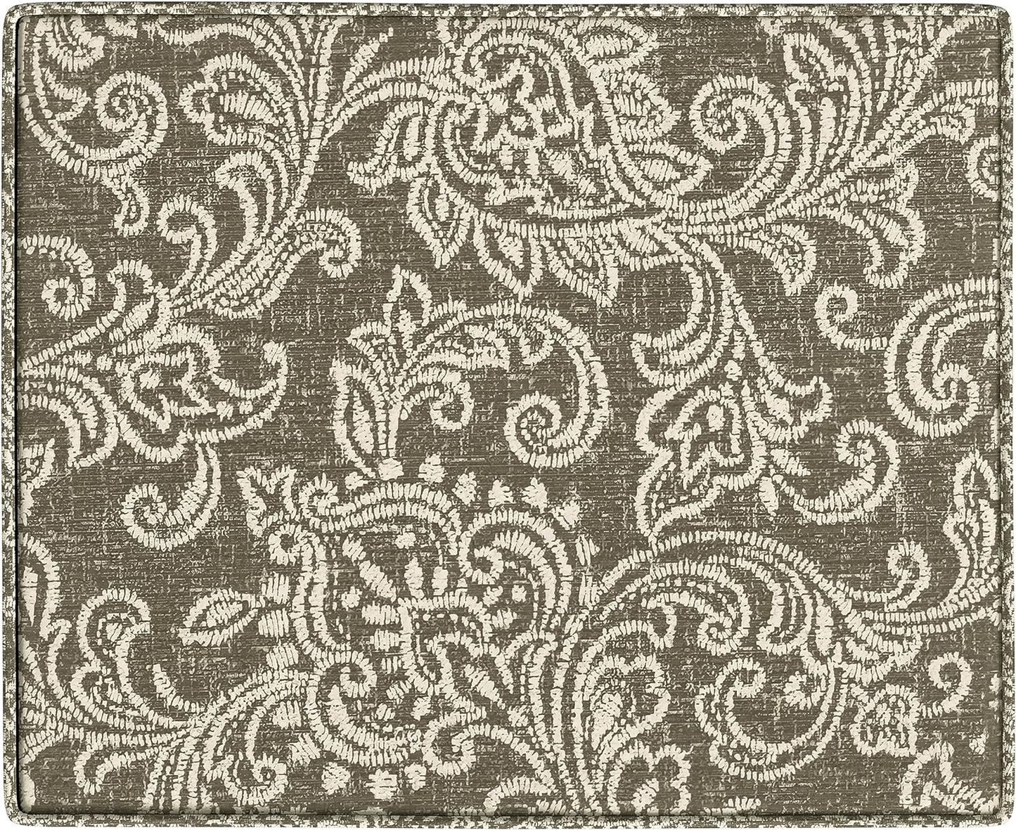 Home Decor | Dinah Collection Modern Storage Ottoman | Ottoman with Storage for Living Room & Bedroom(Brown Jacobean Print)